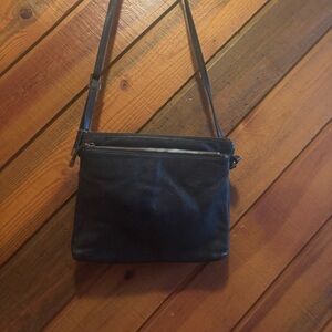 Margot New York dark green leather crossbody purse